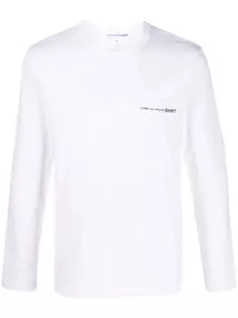 Comme Des Garons Shirt футболка с длинными рукавами и логотипом, белый