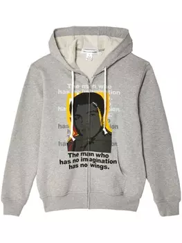 Comme Des Garons Shirt худи с графичным принтом, серый