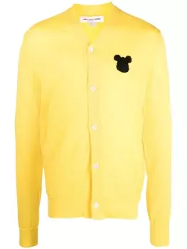 Comme Des Garons Shirt кардиган с логотипом из коллаборации с Disney, желтый