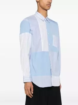 Comme Des Garons Shirt поплиновая рубашка в полоску, белый