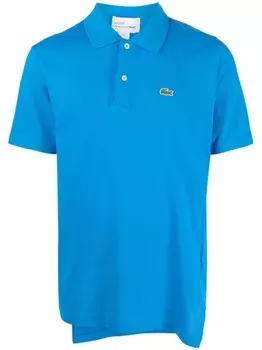 Comme Des Garons Shirt рубашка поло асимметричного кроя из коллаборации с Lacoste, синий