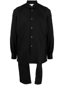 Comme Des Garons Shirt рубашка с асимметричным подолом, черный
