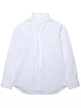 Comme Des Garons Shirt рубашка с длинными рукавами и бахромой, белый