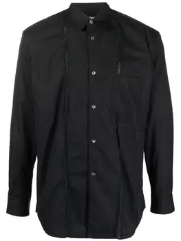 Comme Des Garons Shirt рубашка с длинными рукавами и сетчатой вставкой, черный