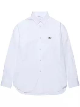 Comme Des Garons Shirt рубашка с нашивкой-логотипом из коллаборации с Lacoste, белый