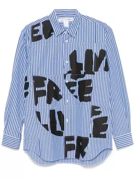 Comme Des Garons Shirt рубашка в полоску, синий