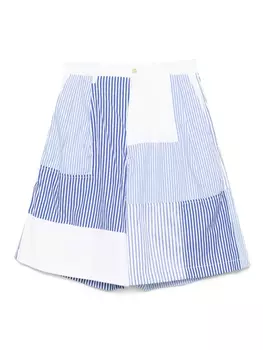 Comme Des Garons Shirt шорты со вставками в полоску, белый