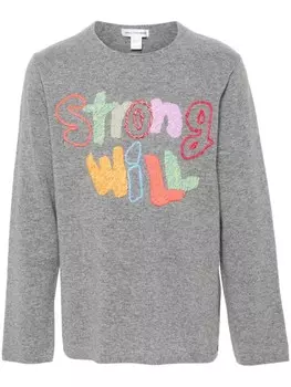 Comme Des Garons Shirt свитер с вышитым мотивом, серый