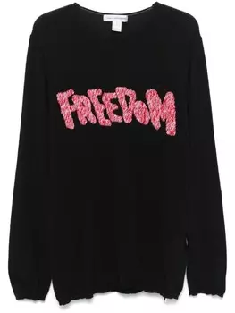 Comme Des Garons Shirt свитер с вышивкой Freedom, черный
