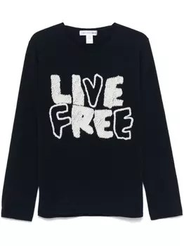 Comme Des Garons Shirt x Fred Perry Live Свободный джампер, синий