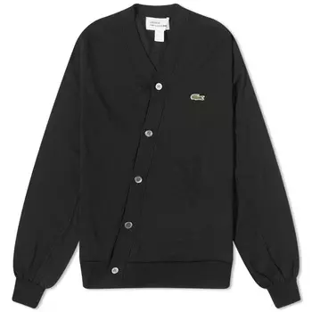 Comme des Garons Shirt x Lacoste Асимметричный кардиган, черный