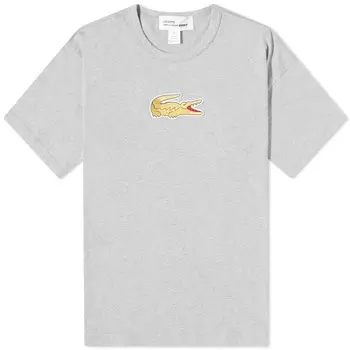 Comme des Garons SHIRT x Lacoste Большая футболка с логотипом под крокодила