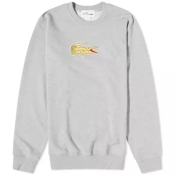 Comme des Garons Shirt x Lacoste, большой свитшот под крокодила