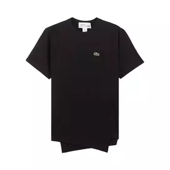 Comme des Garons SHIRT x Lacoste Маленькая футболка с логотипом, черная