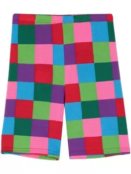 Comme Des Garons шорты скинни в шахматную клетку, розовый