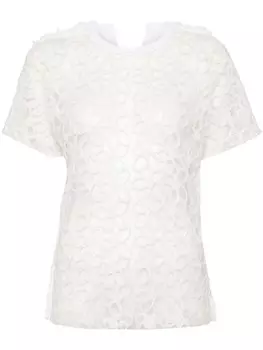 Comme des Garons TAO футболка из кружева с ветровым узором, белый