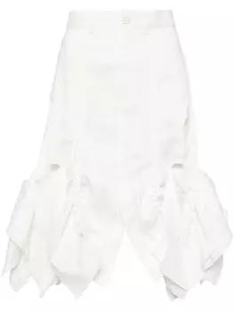 Comme des Garons TAO юбка с цветочным принтом по всей поверхности, белый