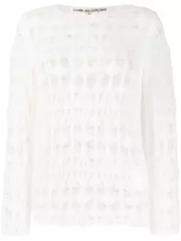 Comme Des Garons топ рыхлой вязки, белый