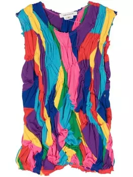 Comme Des Garons топ с геометричным узором и сборками, розовый