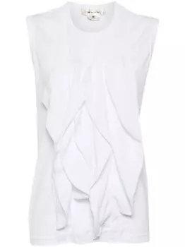 Comme Des Garons топ с оборками, белый