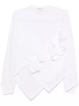 Comme Des Garons топ с оборками, белый