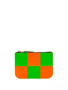 Comme Des Garons Wallet клатч Fluo Square на молнии, зеленый