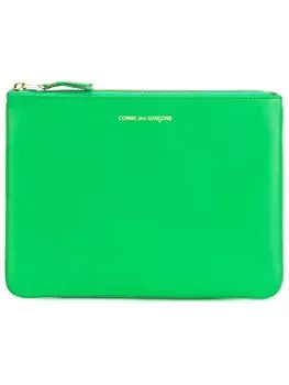 Comme Des Garons Wallet клатч с застежкой-молнией, зеленый