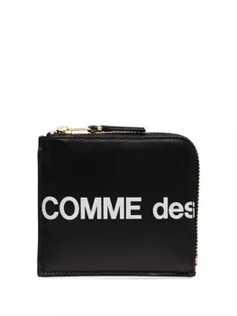 Comme Des Garons Wallet кошелек на молнии с логотипом, черный