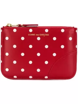 Comme Des Garons Wallet кошелек 'Polka Dots Printed', красный