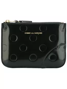 Comme Des Garons Wallet кошелек 'Polka Dots Embossed', черный