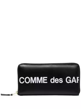 Comme Des Garons Wallet кошелек с логотипом, черный