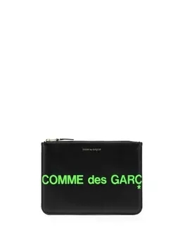 Comme Des Garons Wallet кошелек с логотипом, черный