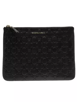 Comme Des Garons Wallet кошелек с тиснением, черный