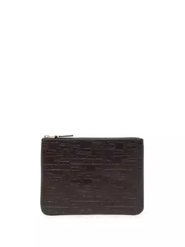 Comme Des Garons Wallet кошелек с тисненым логотипом, коричневый
