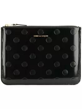 Comme Des Garons Wallet кошелек в горох, черный