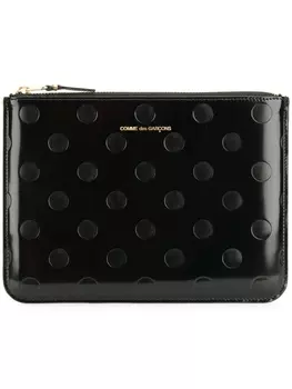 Comme Des Garons Wallet кошелек в горох, черный