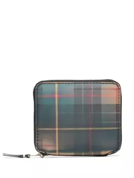 Comme Des Garons Wallet кошелек в клетку тартан, зеленый