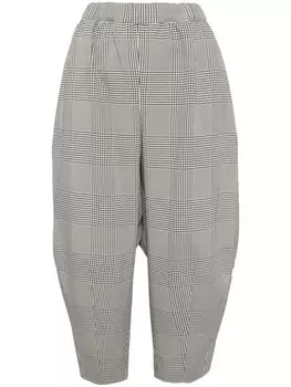 Comme Des Garons зауженные брюки в ломаную клетку, белый
