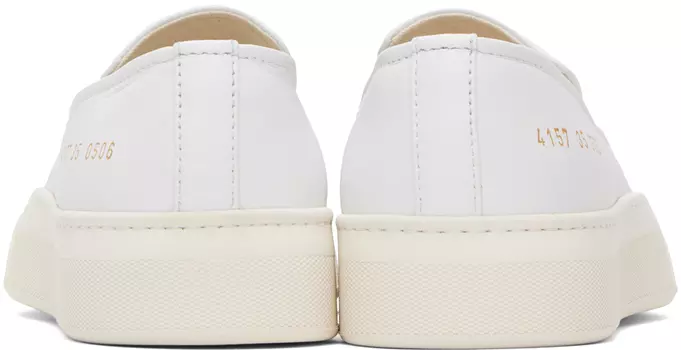 Common Projects Белые кроссовки без шнуровки