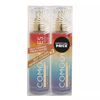 Comodynes Duplo Fresh Water Автозагар, натуральный, прогрессивный, освежающий и увлажняющий для всех типов кожи, 100 мл — упаковка из 2 шт.