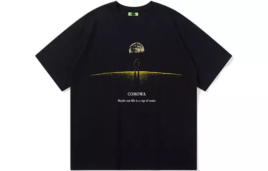 COMOWA футболка унисекс, Черный/Синий