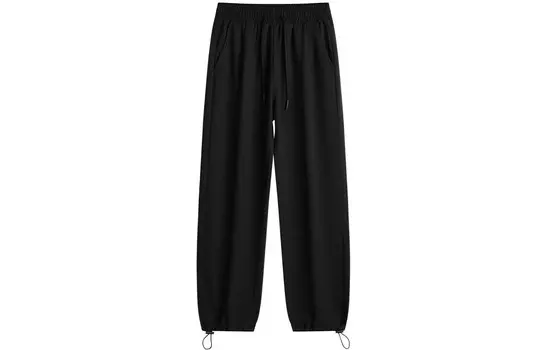 COMOWA Трикотажные спортивные штаны унисекс, Черный (на флисовой подкладке и утолщенный)