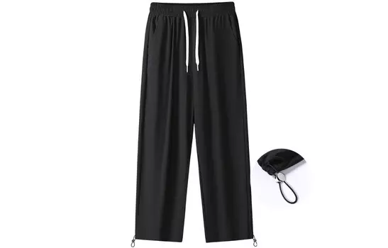 COMOWA Трикотажные спортивные штаны унисекс, Черный (укороченные брюки)