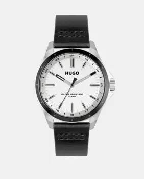 Complete 1530325 черные кожаные мужские часы Hugo, черный