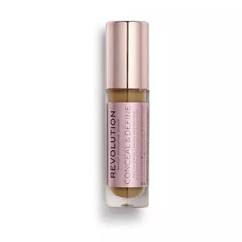 Conceal & Define Concealer Полное покрытие макияжа Матовый финиш Стойкий веганский C14.5 4 мл, Makeup Revolution