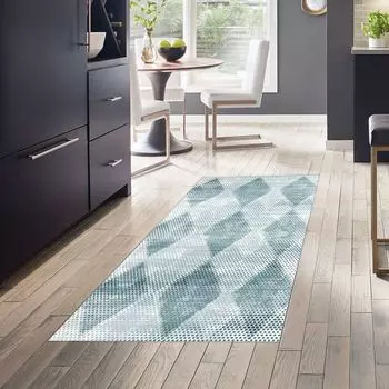 Conceptum Hypnose, F5131 v2 - Бирюзовый, Ковер, бирюзовый, 100 х 300 см