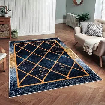 Conceptum Hypnose, Woobtny0213, ковер, темно-синий, 80 x 120 см