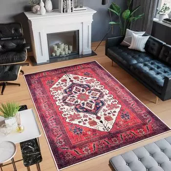 Conceptum Hypnose, Woobtny0246, ковер, винно-красный, 80 x 300 см