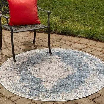 Conceptum Hypnosis, Woobtny0129, ковер, синий, 110 x 110 см Conceptum Hypnose