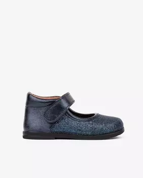 Conguitos укрепляла малышку Мэри Джейн для девочек в темно-синем металлическом цвете с блестками Conguitos, темно-синий